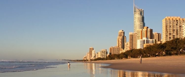 Early Morning on the Beach at Surfers Paradise